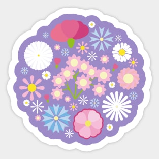 flovers in cirkl Sticker